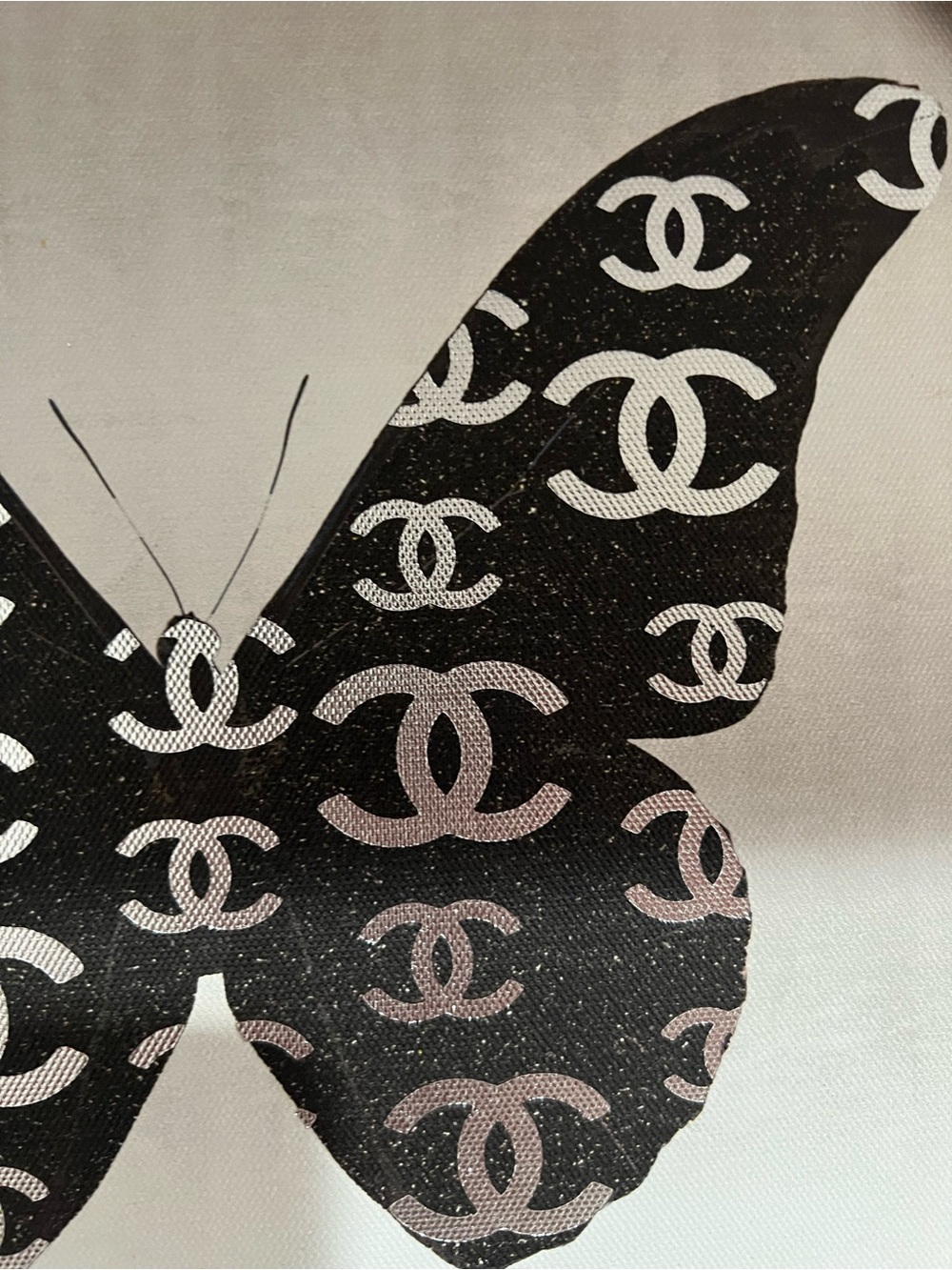 CHANEL-INSPIRED Black Logo Butterfly Wall Art - Picture 4 of 5